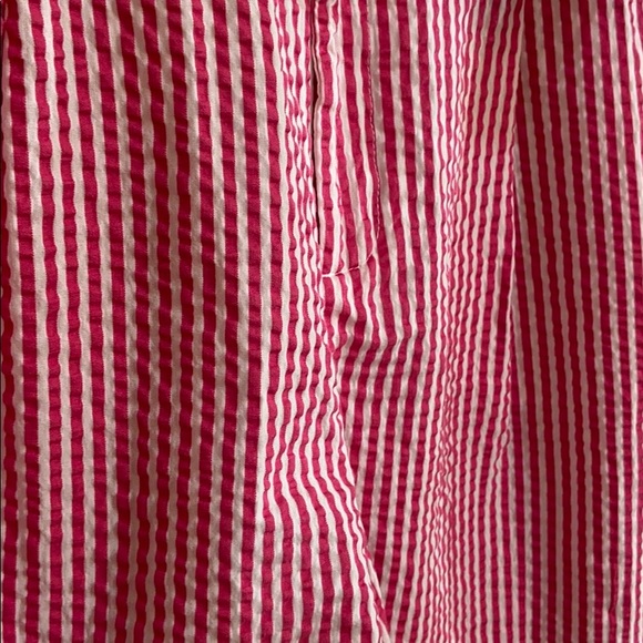 A New Day Pink Seersucker Belt Buckle Shorts - Picture 3 of 7